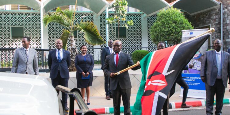 PS Interior Dr. Omollo Receives Patrol Vehicles from IOM to Enhance Border Operations